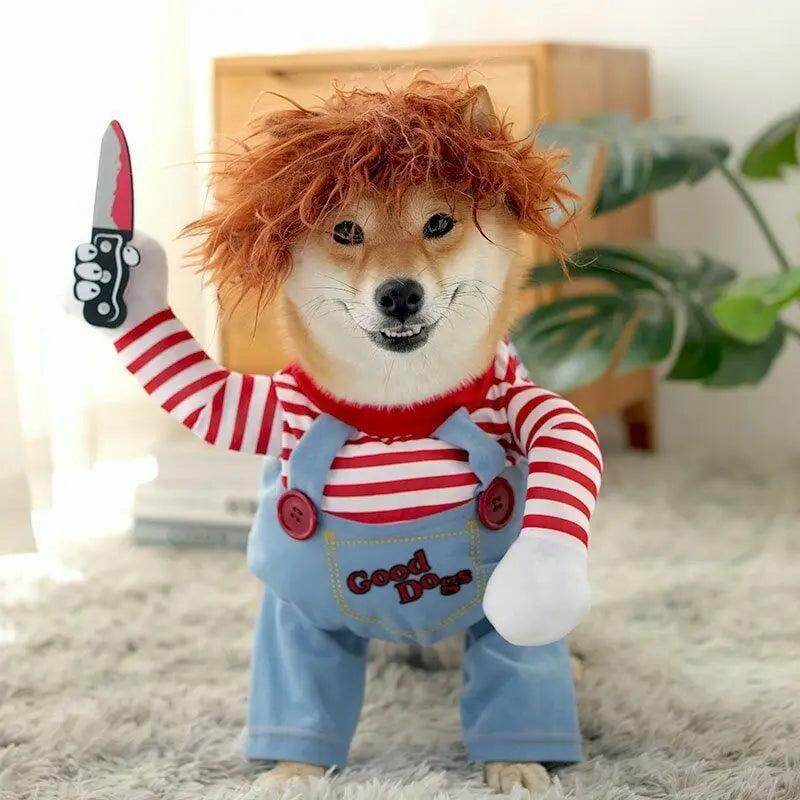 Chucky Deadly Doll cotume for dog and cats - Simply Petastic