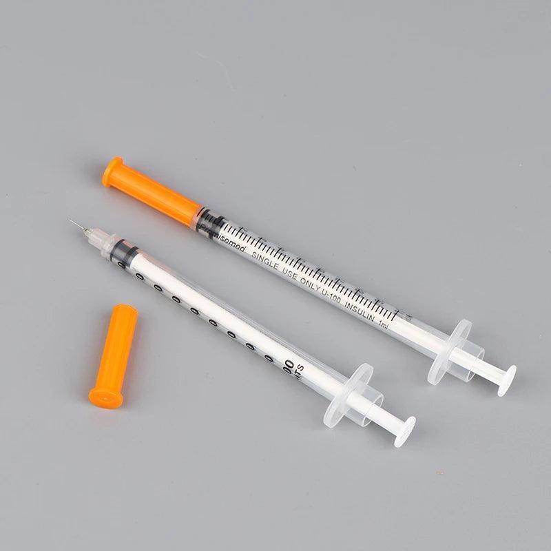 10pcs 1ml Disposable Plastic Veterinary Syringe With Needles For Pet Farm Animal Cat Dog Pig Cattle Sheep Horses - Simply Petastic