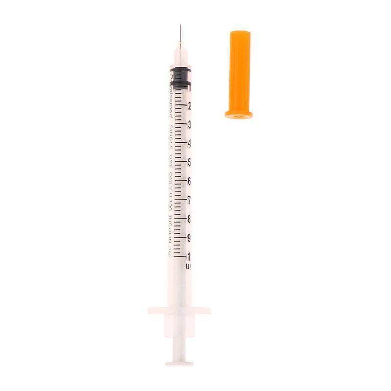 10pcs 1ml Disposable Plastic Veterinary Syringe With Needles For Pet Farm Animal Cat Dog Pig Cattle Sheep Horses - Simply Petastic