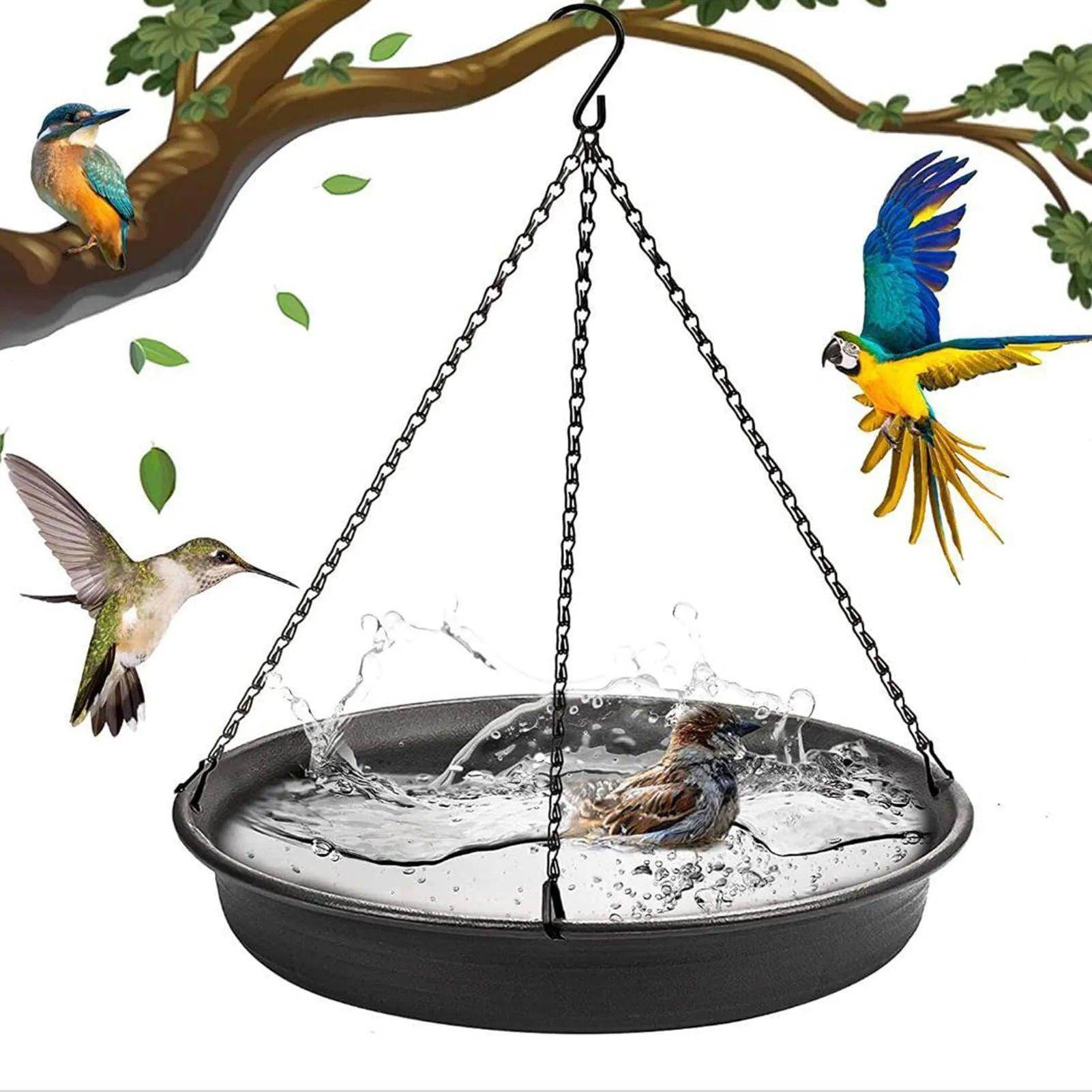 Hanging Bird Feeder Outdoor Bath Tray Bird Water Drinker Outdoor Feeder Garden Yard Decoration Plastic Bird Feeder Pet Supplies - Simply Petastic