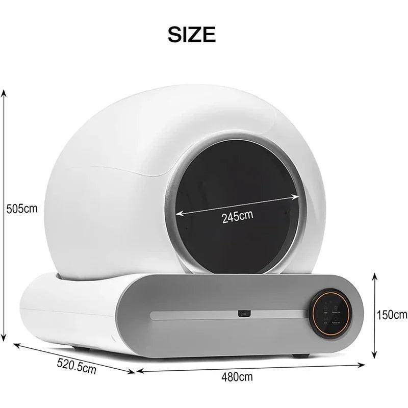 Automatic Smart Cat Litter Box Self Cleaning Fully Enclosed 65L Large - Simply Petastic