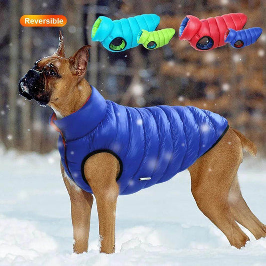 Warm Winter 3 layer reversible Dog Vest Waterproof Outfit for all dog sizes - Simply Petastic