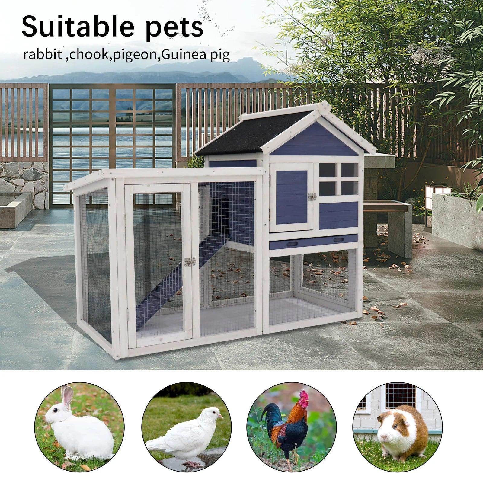 Deluxe Wooden Chicken Coop, Hen House - Simply Petastic