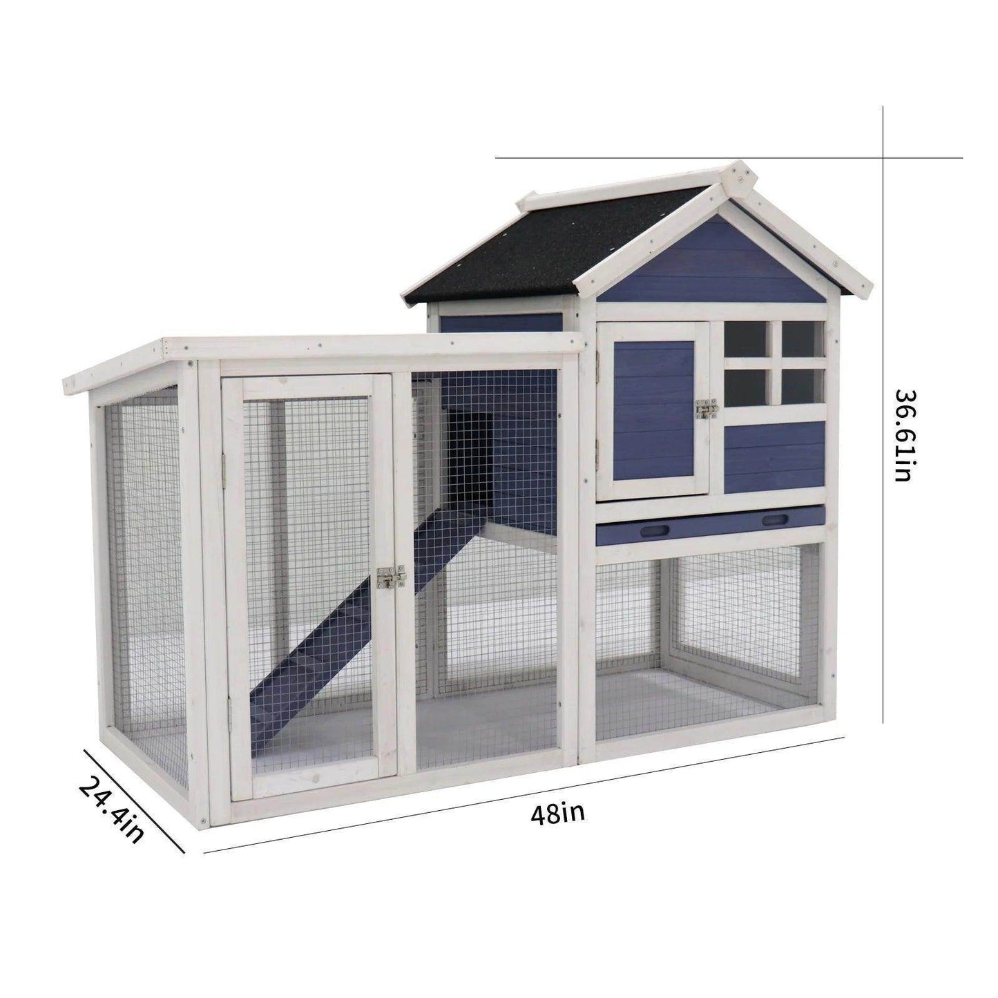 Deluxe Wooden Chicken Coop, Hen House - Simply Petastic