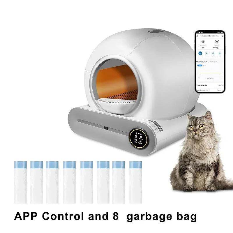 Automatic Smart Cat Litter Box Self Cleaning Fully Enclosed 65L Large - Simply Petastic