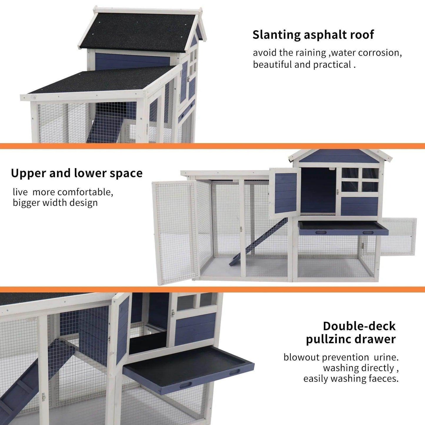 Deluxe Wooden Chicken Coop, Hen House - Simply Petastic
