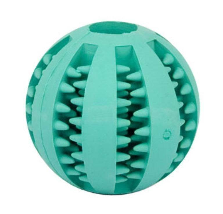 2pc Treat Feeder Tooth Cleaning Bite Resistant Rubber Chew Ball Toy - Simply Petastic