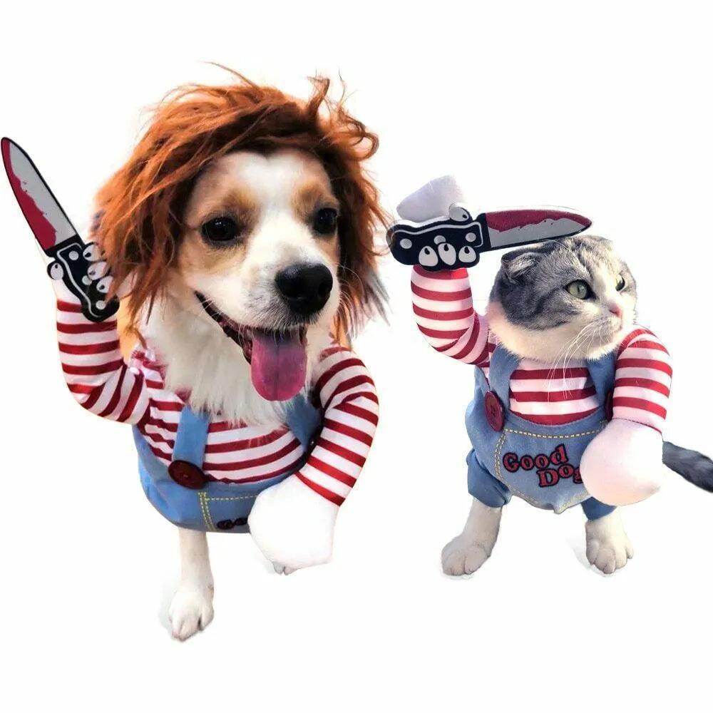 Chucky Deadly Doll cotume for dog and cats - Simply Petastic