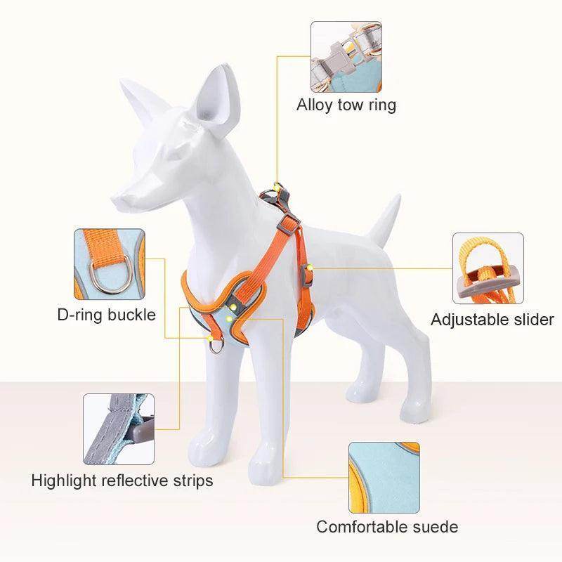Adjustable Breathable Pet Harness And Leash Set - Simply Petastic