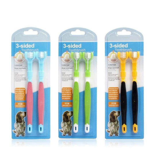 Dog 3 Sided Pet Tooth Brush - Simply Petastic