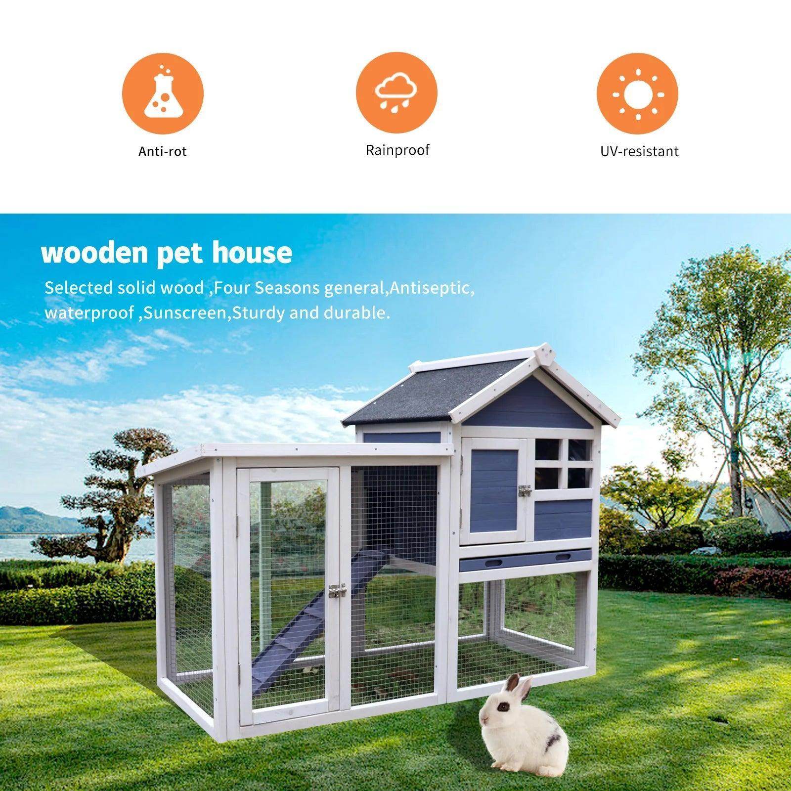 Deluxe Wooden Chicken Coop, Hen House - Simply Petastic