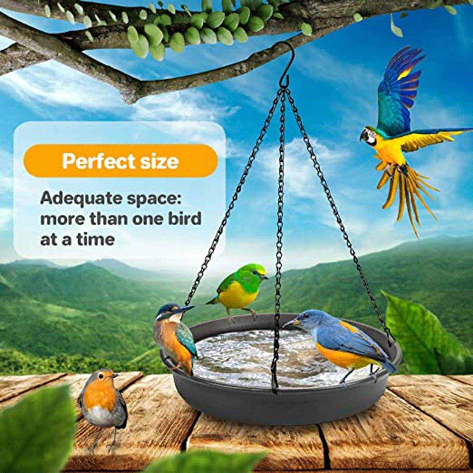 Hanging Bird Feeder Outdoor Bath Tray Bird Water Drinker Outdoor Feeder Garden Yard Decoration Plastic Bird Feeder Pet Supplies - Simply Petastic