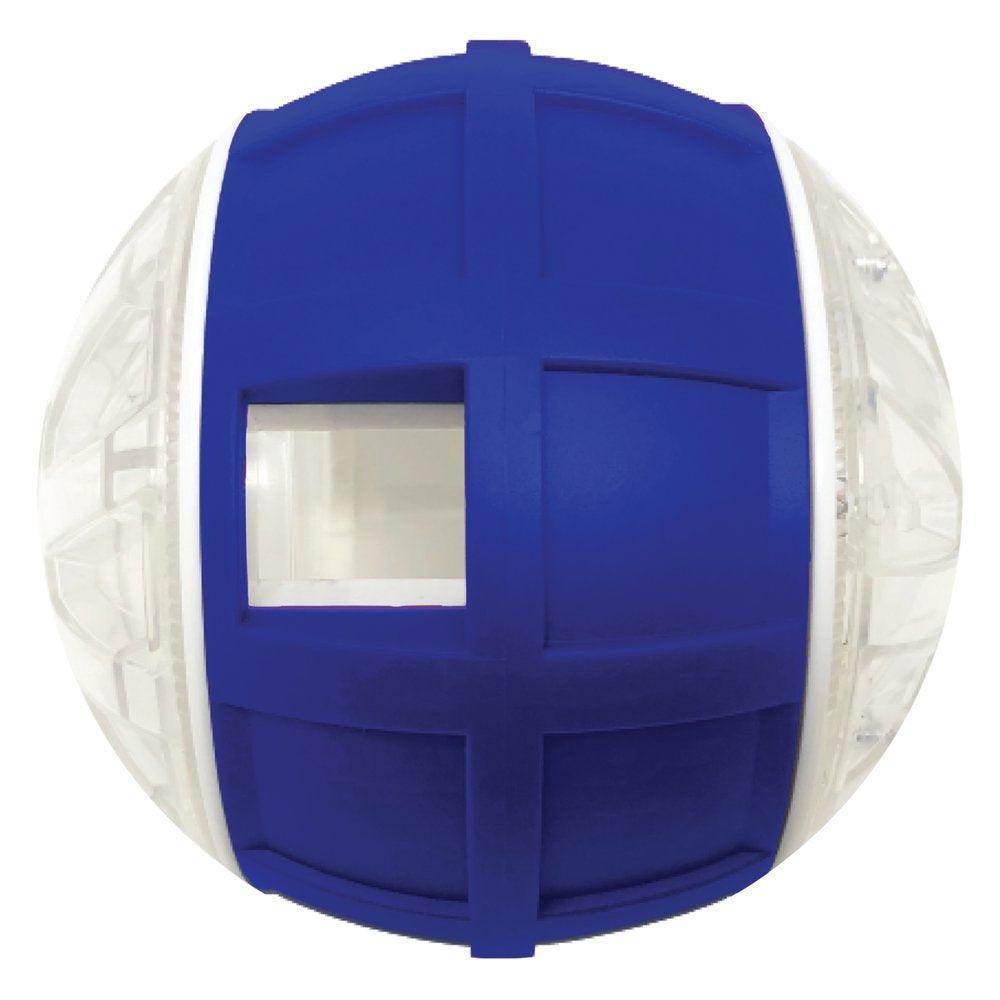 Puzzle Treat Ball 3.5” Slow Feeder Dog Toy for Small & Medium Dogs, Clear & Blue - Simply Petastic