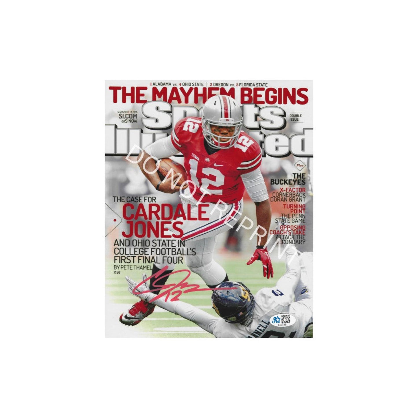 Cardale Jones Signed 8x10 Photo OSU Art Print W/ Frame
