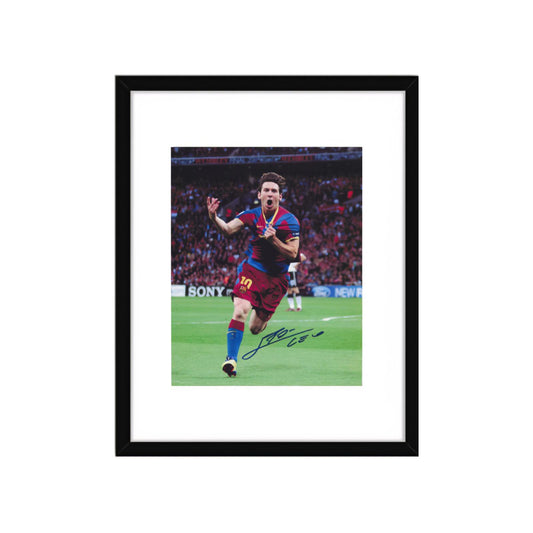 Lionel Messi Autographed 8x10 Photo Art Print W/ Frame B
