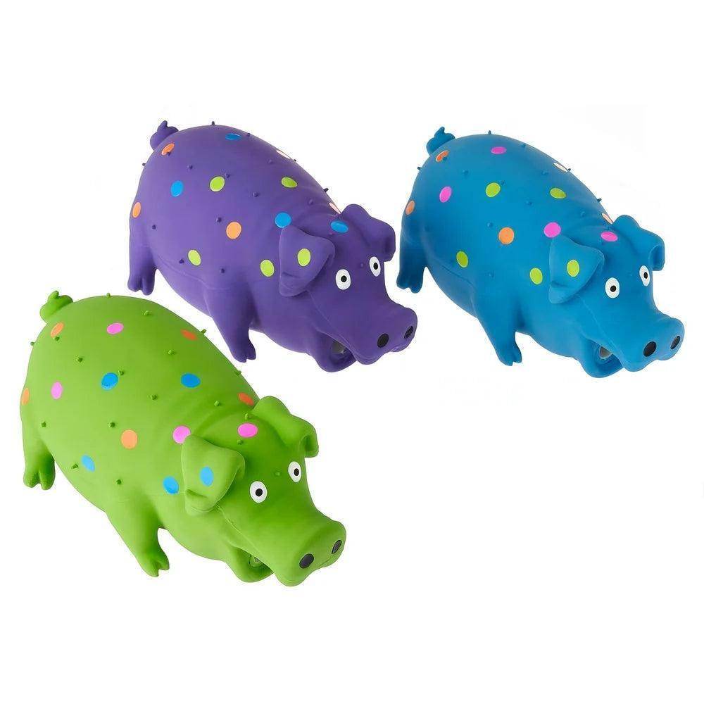 Playful Buddy Pigglesworth Latex Dog Toy, Grunting Noise, Color May Vary - Simply Petastic