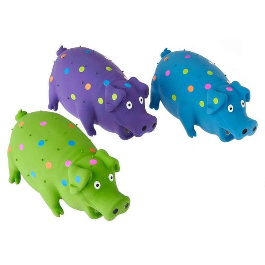 Playful Buddy Pigglesworth Latex Dog Toy, Grunting Noise, Color May Vary - Simply Petastic