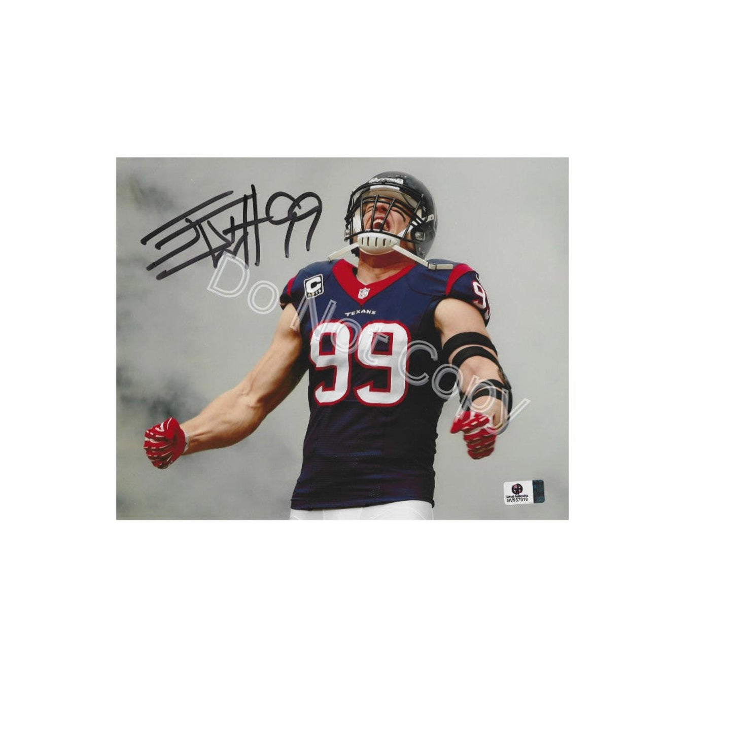 J.J. Watt Houston Texans Autographed 8x10 Photo Art Print W/ Frame