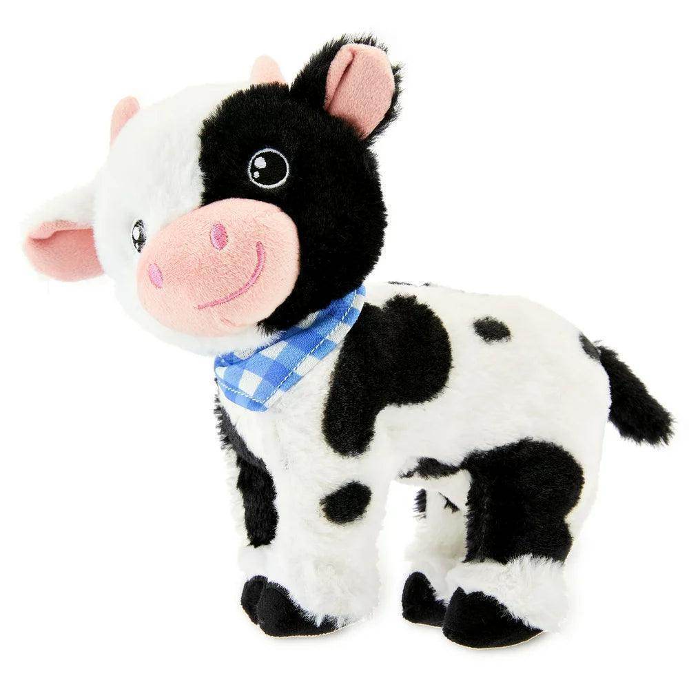 Plush Cow Dog Toy, Chew Level 3, Recycle Stuffing - Simply Petastic