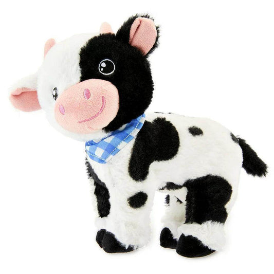 Plush Cow Dog Toy, Chew Level 3, Recycle Stuffing - Simply Petastic