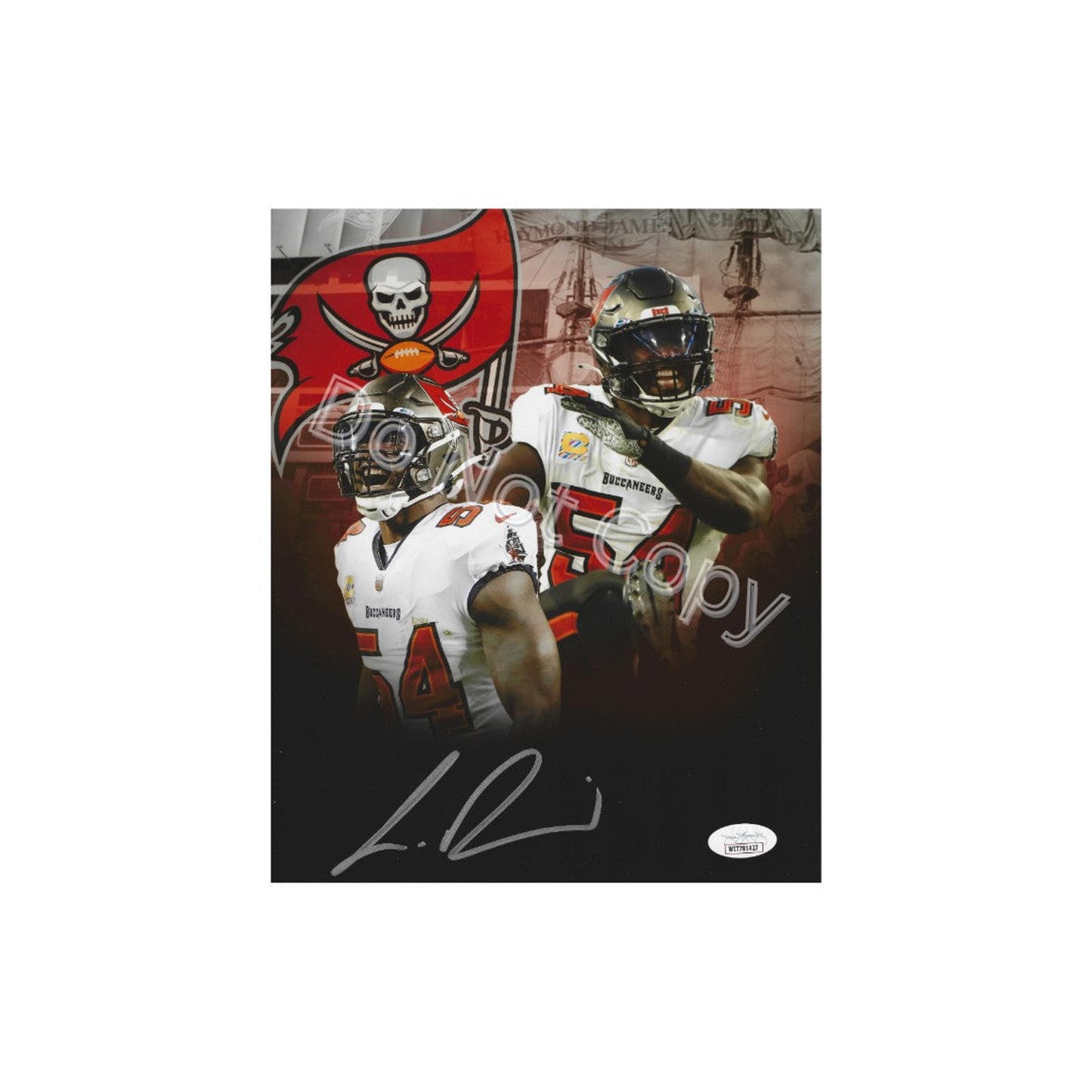 Lavonte David Tampa Bay Buccaneers Autographed 8x10 Photo Art Print   No Frame