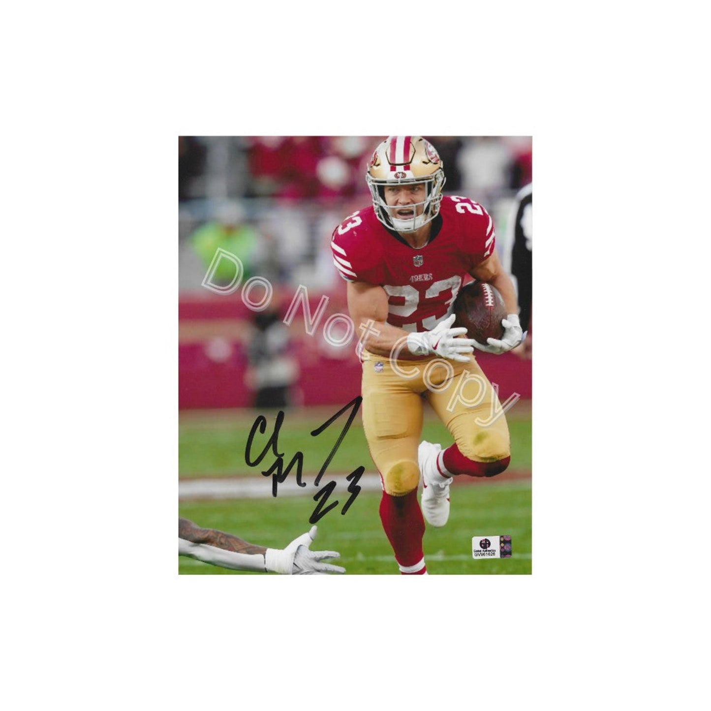 Christian McCaffery San Francisco 49ers Autographed 8x10 Photo Art Print W/ Frame