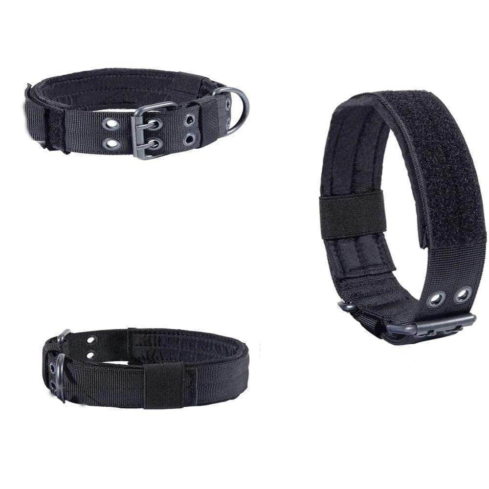 2" Wide Tactical Heavy Duty Nylon Large Dog Collar K9 Military with Metal Buckle - Simply Petastic