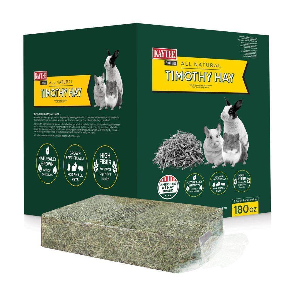 Forti Diet Timothy Hay for Rabbits, Guinea Pigs, Hamsters, Chinchillas and Other Small Animals, 180 Ounces - Simply Petastic