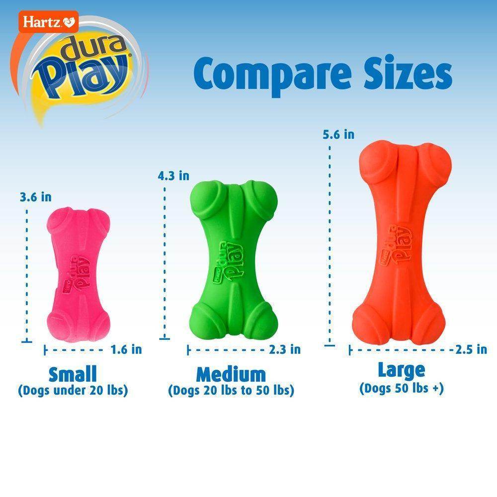 Dura Play Bone Dog Toy, Medium, Color Will Vary - Simply Petastic