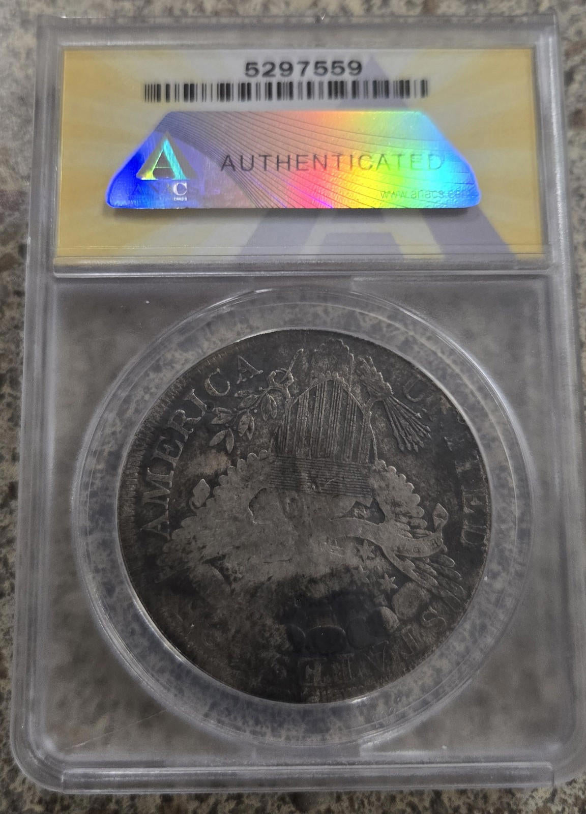 1798 Draped Bust Silver Dollar Large Eagle Anacs Graded Authentic 1 Coin Antiqu