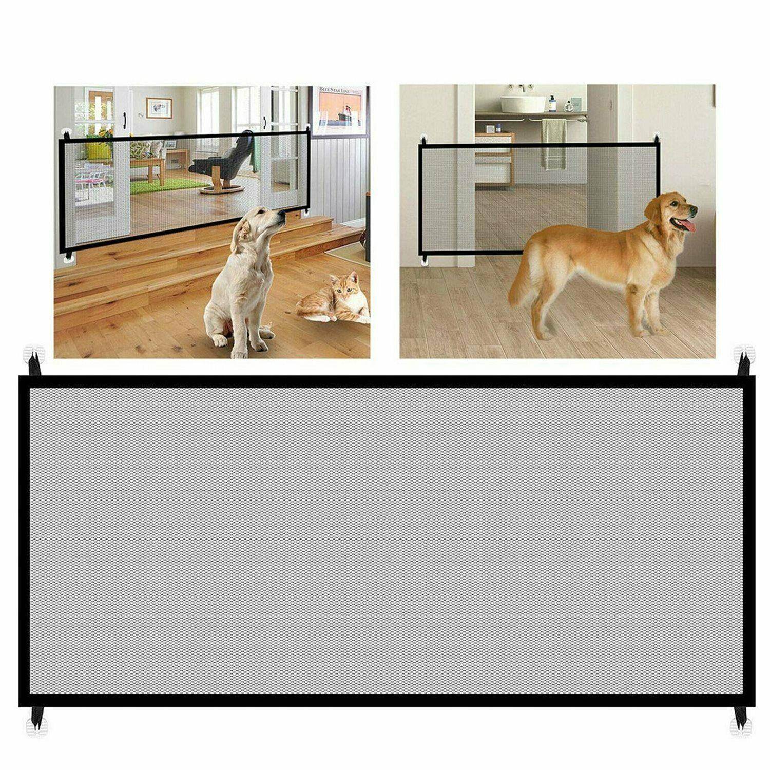Pet Dog Fence Gate Safe Guard Dog Gate Safety Enclosure Mesh Fences Pet Supplies - Simply Petastic