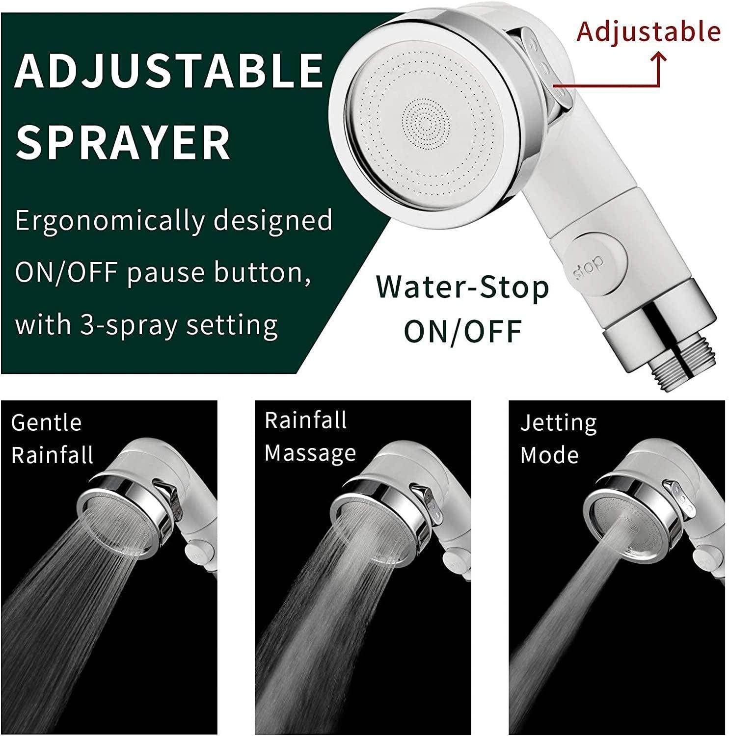 Sink Faucet Sprayer Attachment, Shower Head Attaches to Tub Faucet, Dog Bathing Hose Shower Set for Laundry Bathroom Kitchen - Simply Petastic