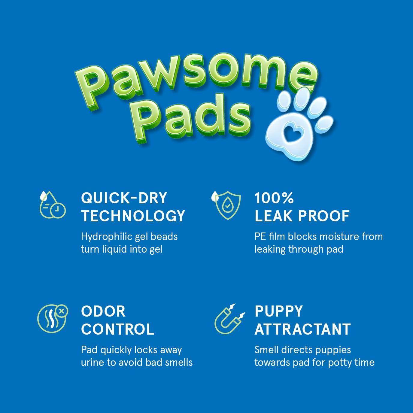 Pet Training Pads for Dogs - 100 Count, 22" x 22" Leak-Proof Puppy Potty Pads with Quick-Dry Surface - Simply Petastic