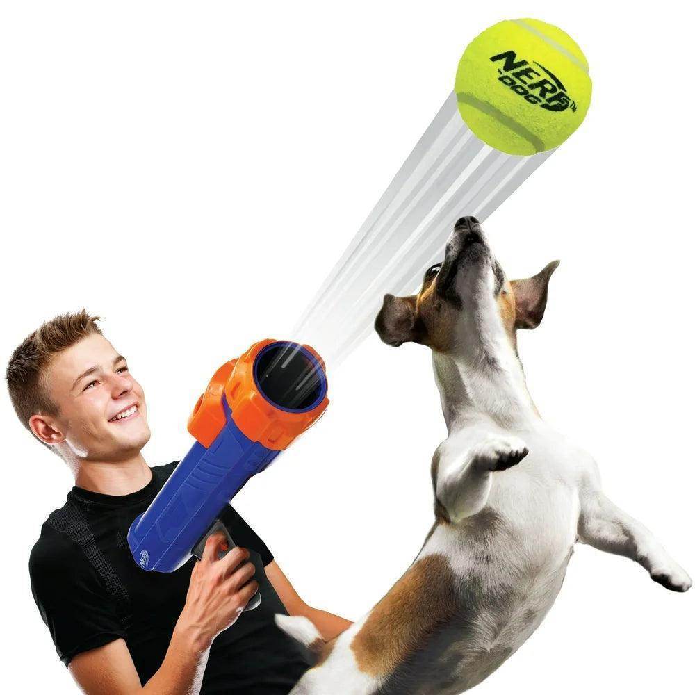16” Tennis Ball Blaster Dog Toy with 4 Balls - Simply Petastic