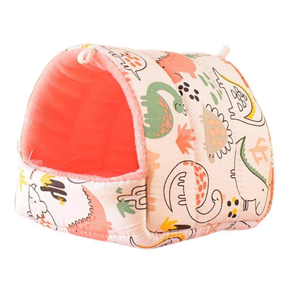 Cartoon Pattern Guinea Pig Cave House Bed, Rabbit Squirrel Chinchilla Hamster Hedgehog Nest Hideout, Small Animals Cage Warm Supplies, Machine Washable - Simply Petastic