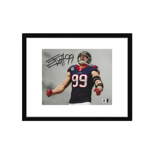 J.J. Watt Houston Texans Autographed 8x10 Photo Art Print W/ Frame