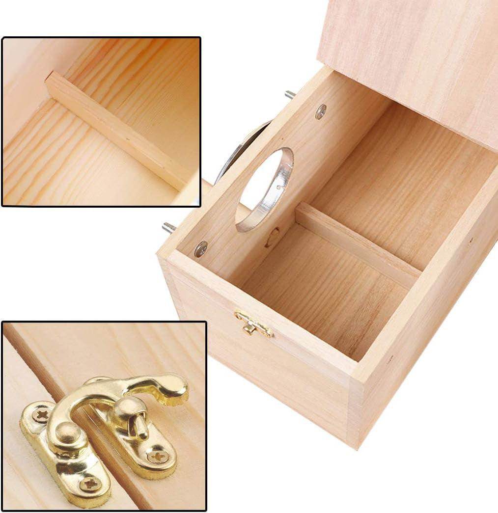 Parakeet Nesting Box, Bird Nest Breeding Box Cage Wood House for Finch Lovebirds Cockatiel Budgie Conure Parrot (M:9.8"×5.1"×5.3") - Simply Petastic