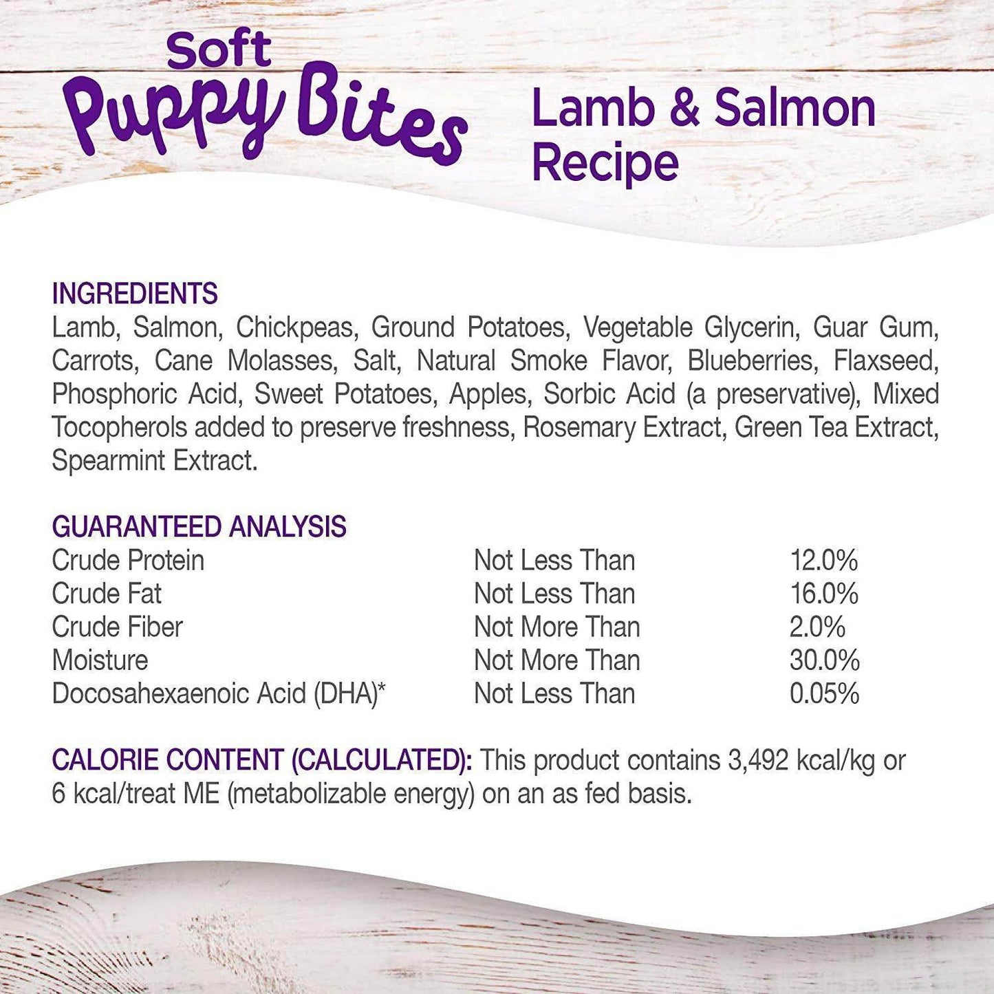 wellness Soft Puppy Bites Grain-Free Dog Treats with Real Lamb & Salmon, DHA, and No Artificial Flavors - 3 oz Bag" - Simply Petastic