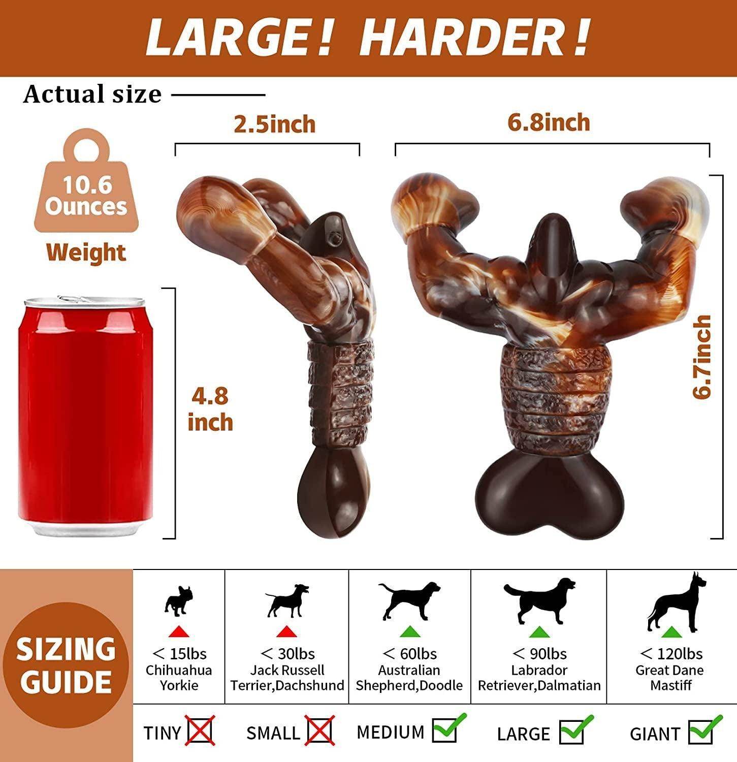 Indestructible Dog Chew Toys for Aggressive Chewers, Bacon Flavored - Simply Petastic