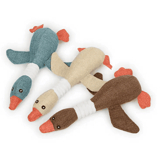 Squeaky Plush Duck Goose Soft Pet Dog Toy - Simply Petastic