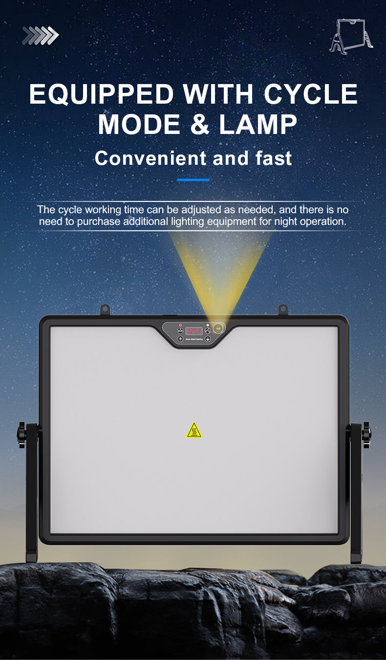 Dual Sides Temperature Display Poultry Coop Heater Chicks Warmer 35 Chick Brooder Heater