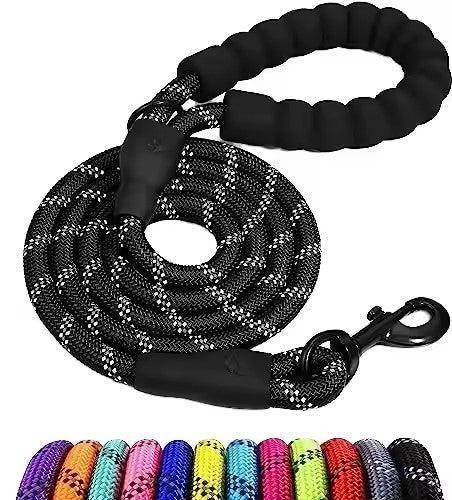 5' Braided Nylon Leash: Durable & Reflective for Dogs - Simply Petastic