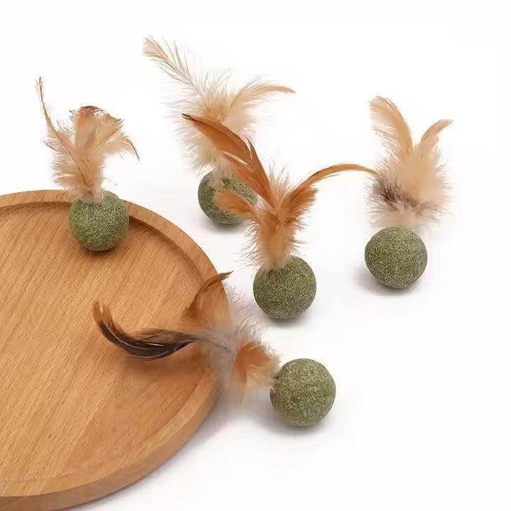 Feathered Catnip Mint Toys (3pc) - Simply Petastic