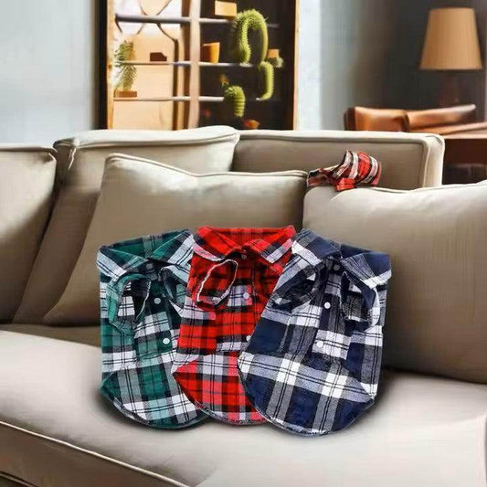 Super Cute Cotton Plaid Dog Shirts - Simply Petastic