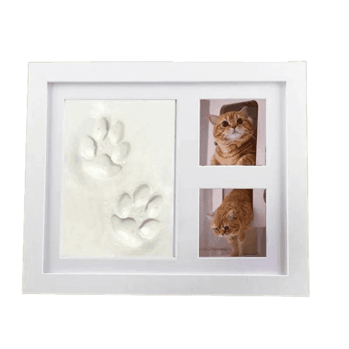 Baby or pet Hand Foot Print DIY Photo Frame with Mold Clay Imprint Kit - Simply Petastic