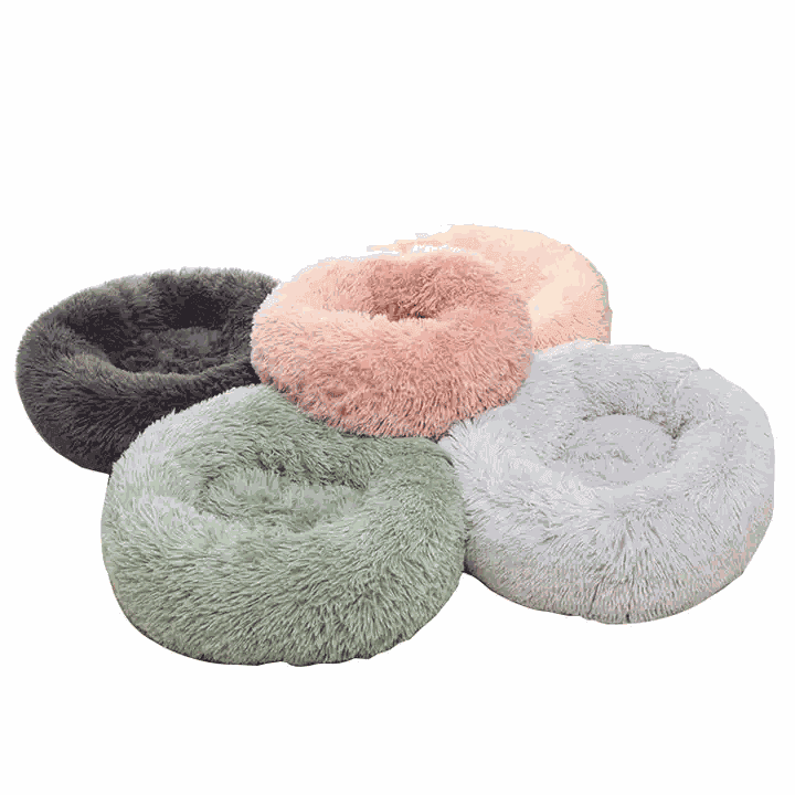 Fleece Fluffy Donut Cat Pet Dog Bed - Simply Petastic