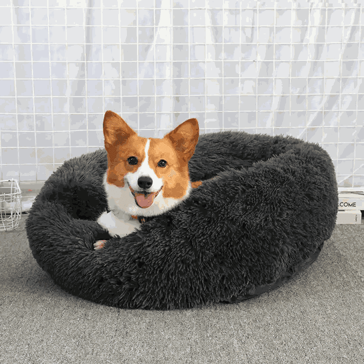Fleece Fluffy Donut Cat Pet Dog Bed - Simply Petastic