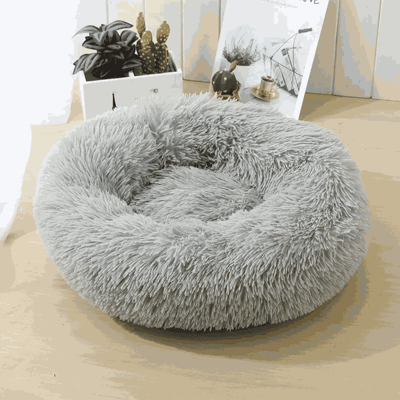 Fleece Fluffy Donut Cat Pet Dog Bed - Simply Petastic
