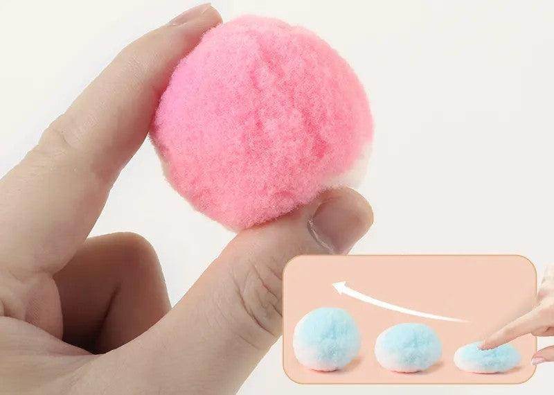 Durable Natural Polyester Cat Toy Pom Pom Balls - Simply Petastic