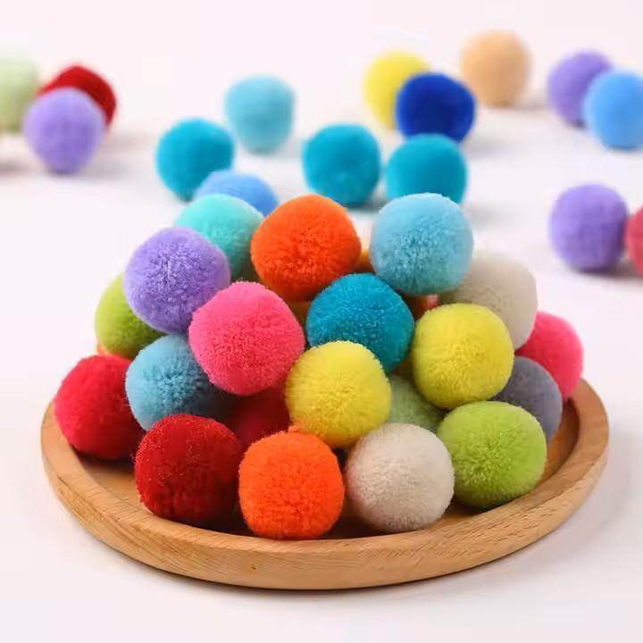 Durable Natural Polyester Cat Toy Pom Pom Balls - Simply Petastic